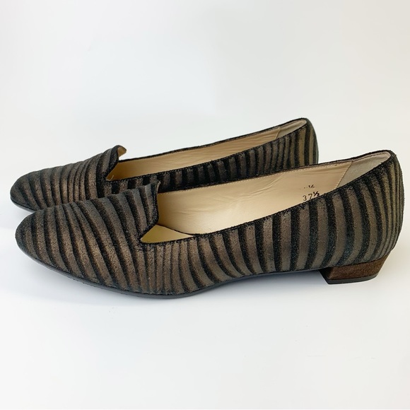 Ron White Black/Gold Women’s Slip-on Flats Cushioning Construction Size 7 - Picture 4 of 8